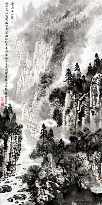 邓维东《烟雨天山图》