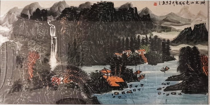 王本杰《湖光山色》