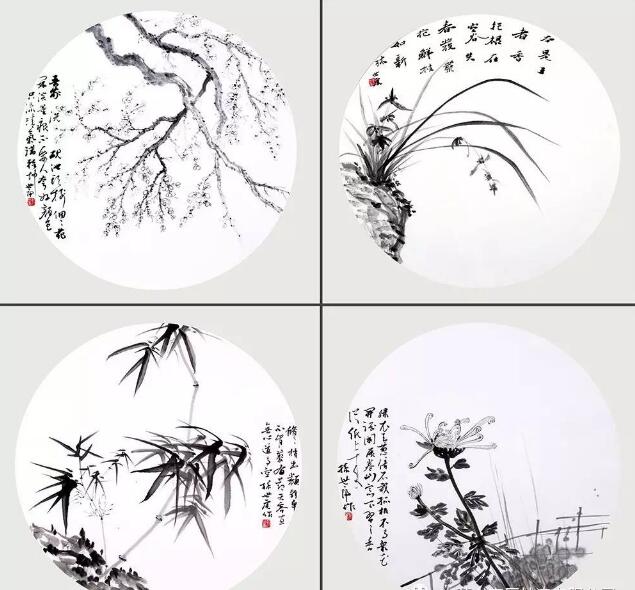 孙世虎《梅兰竹菊》